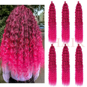 Hair Afro Örgüsü Saç - Kızıl Pembe 100gr.